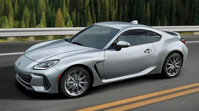 A grey 2025 Subaru BRZ