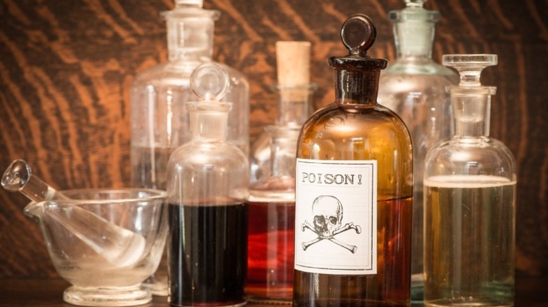 Jars of harmful substances