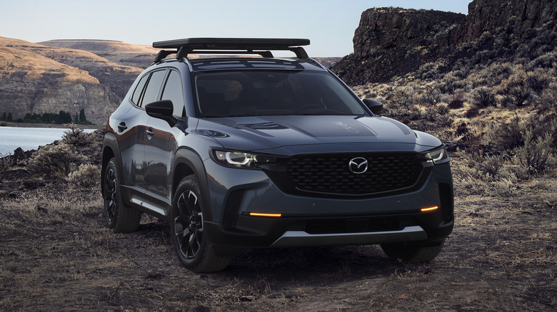 Mazda CX-50 off-road near a lake
