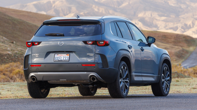 Rear 3/4 view of the Mazda CX-50