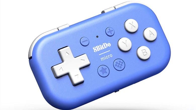 blue 8bitdo micro gamepad