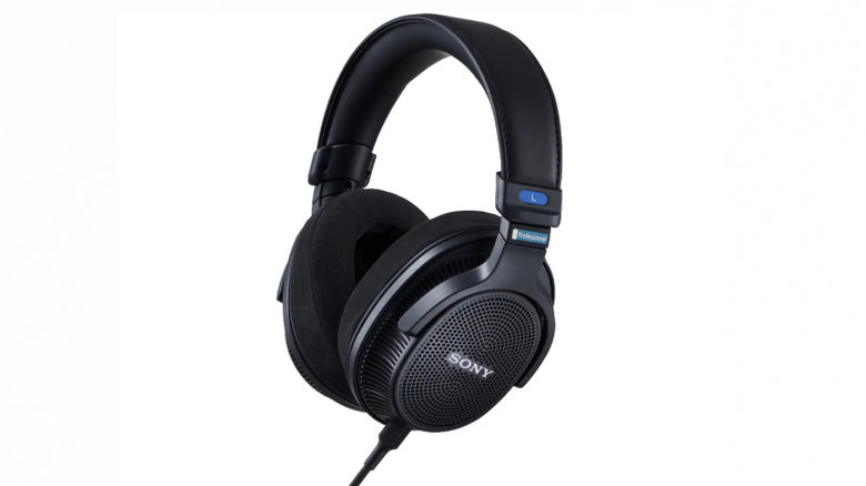 Sony MDR-MV1 wired eadphones against a white background