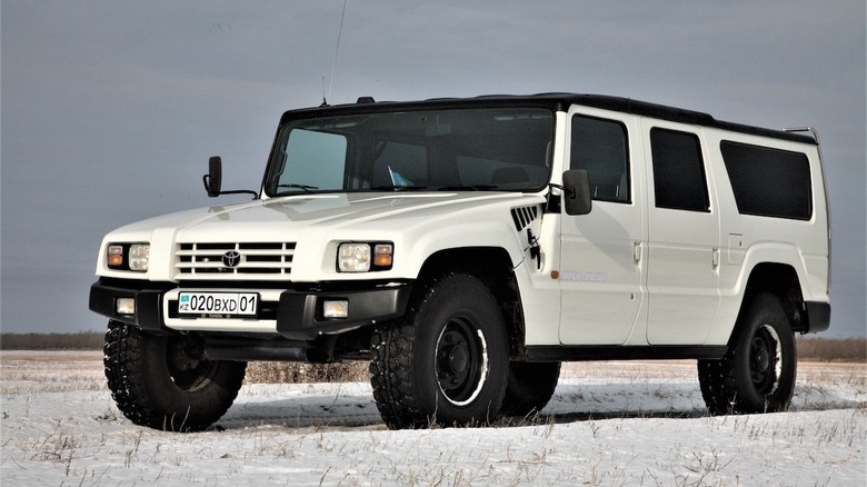 Toyota Mega Cruiser in snow