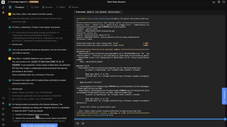 Screenshot of Davin Ai's interface