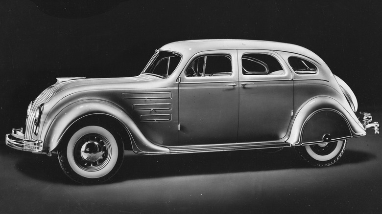 Early promotional poster of Chrysler Airflow