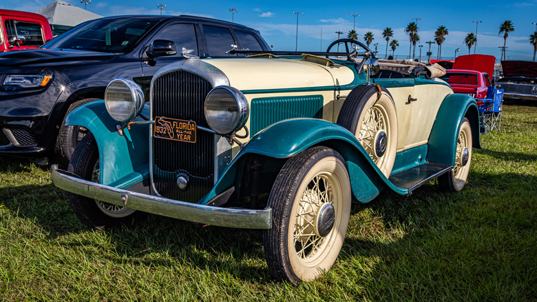 Plymouth PB roadster on display at a car show
