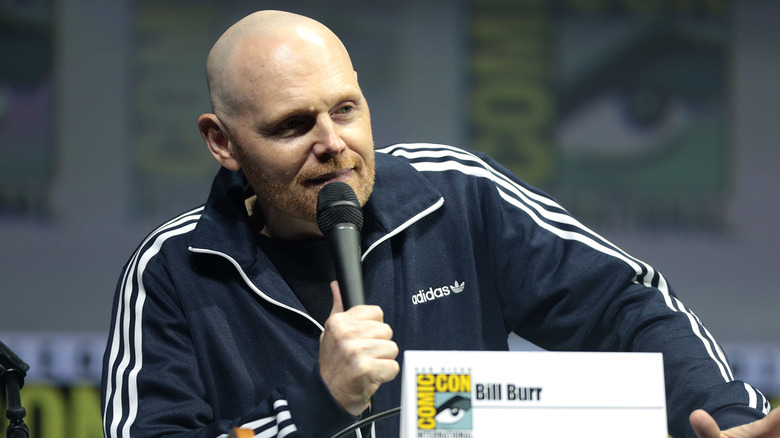 Bill Burr speaking at the 2018 San Diego Comic Con.