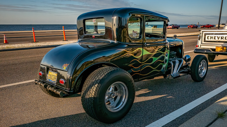 hot rod on highway