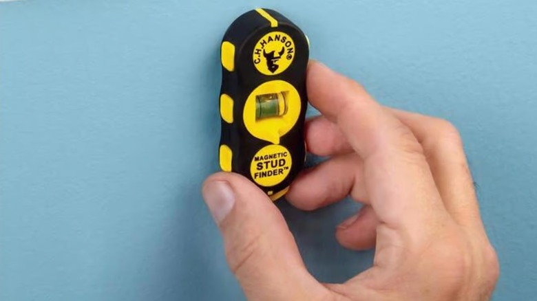 using C.H. Hanson stud finder on drywall