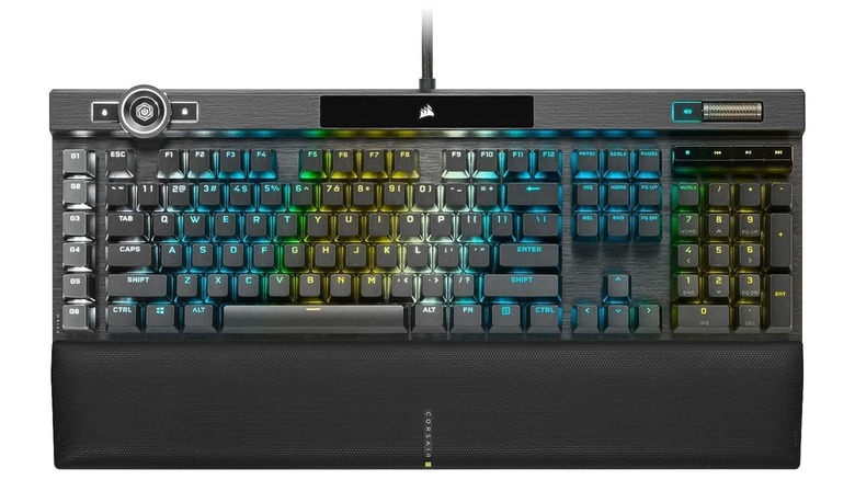 Corsair K100 keyboard on display