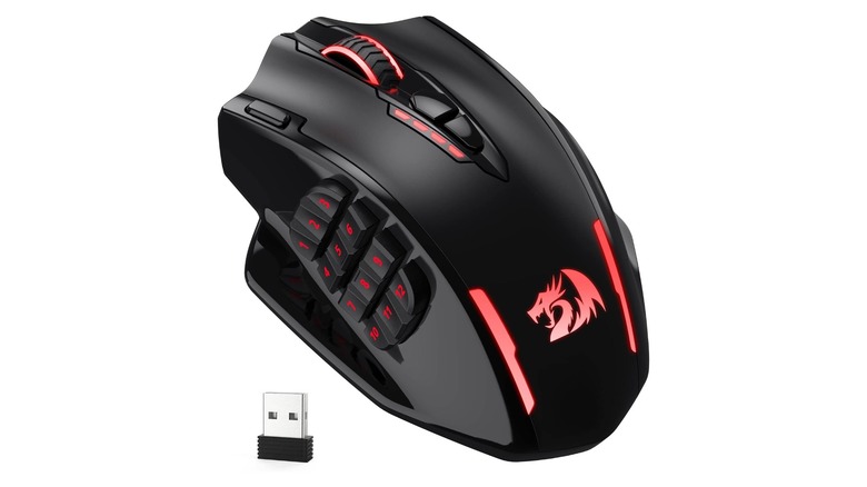 Redragon M913 mouse on display