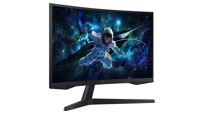 Samsung Odyssey G55C monitor on display