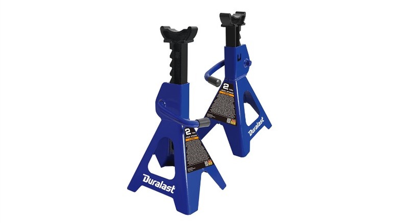 Two blue jack stands
