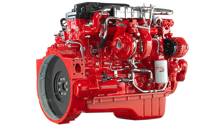 A stock photo of a Cummins ISB 6.7-liter diesel engine