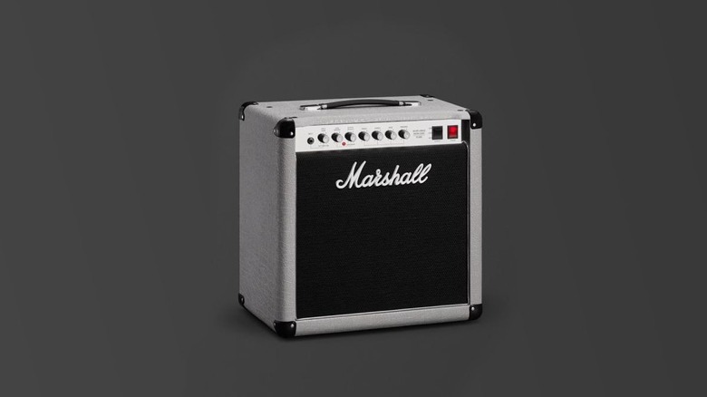 The white Marshall guitar amp Jubilee Combo 20W on a gray background.