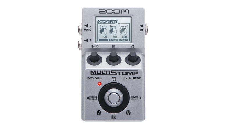 The Zoom MS-50G multi-effect pedal.
