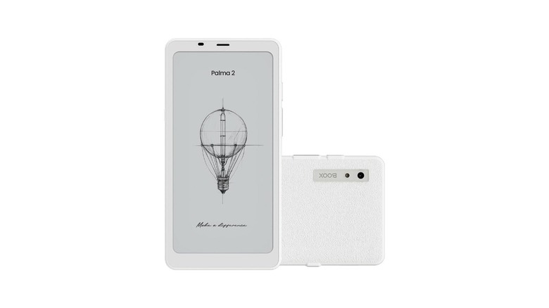 Boox Palma 2 e-ink smartphone in white