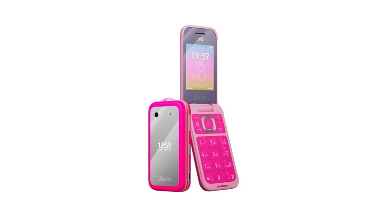 HMD Barbie Phone with its keypad and UI