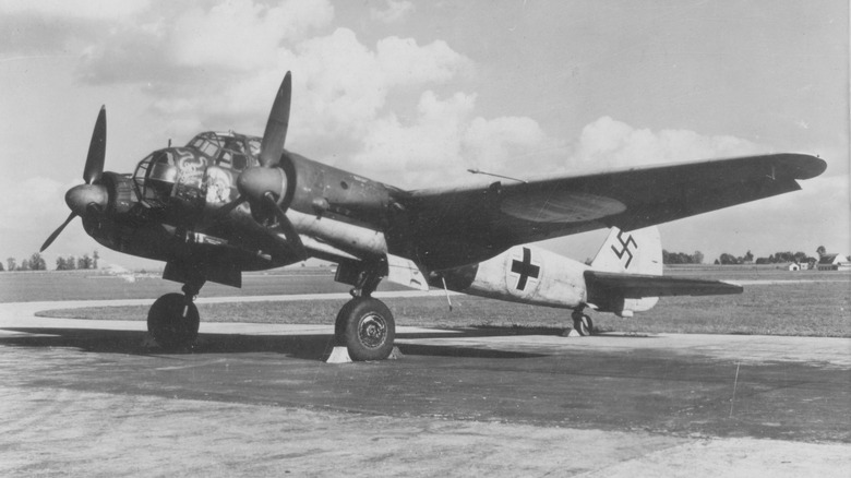 Junkers Ju 88 Medium bomber on airfield
