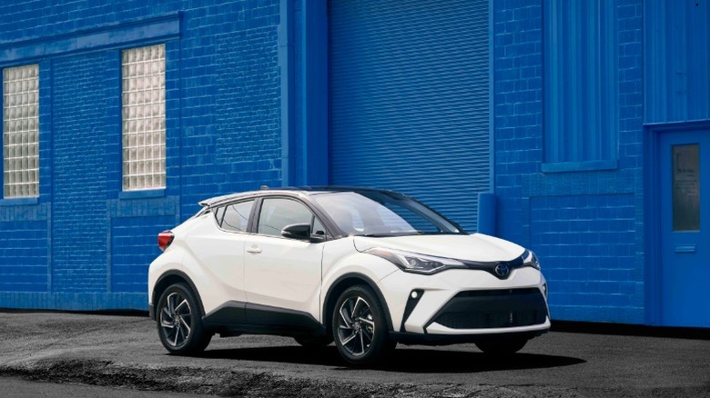 A white 2021 Toyota C-HR