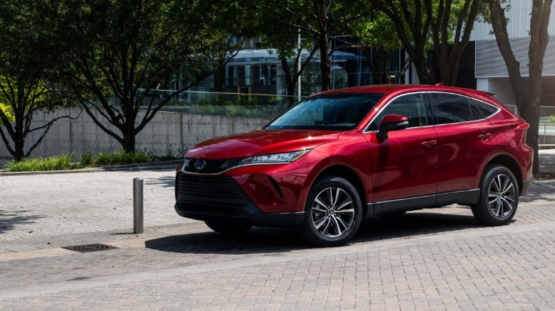 A red 2022 Toyota Venza