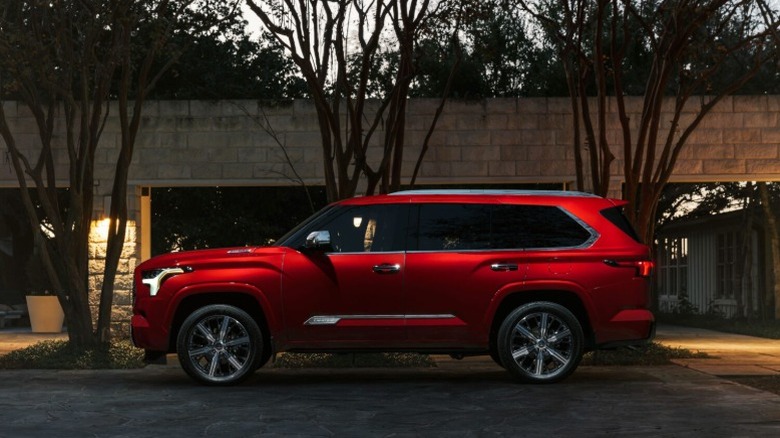 A red 2024 Toyota Sequoia