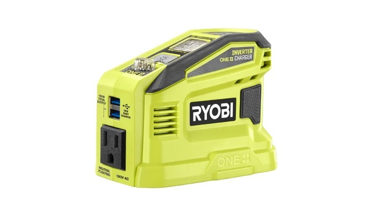 Stock photo of a Ryobi-branded battery power source