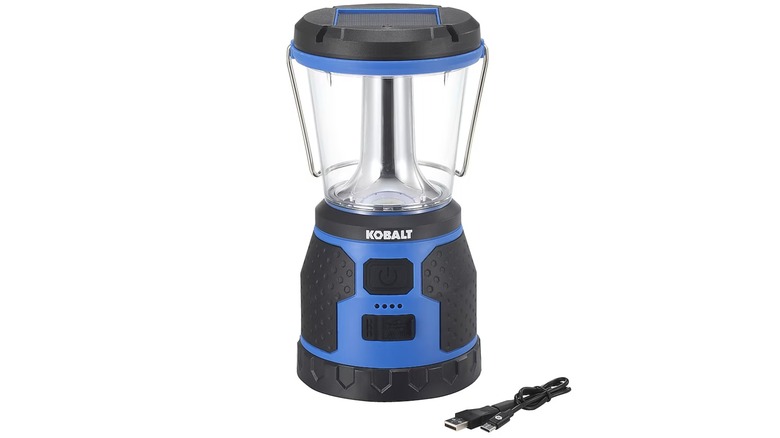 Kobalt 1,500 Lumen 4-Mode LED Rechargeable Camping Lantern against a white background