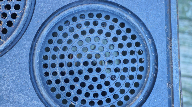 A dirty speaker grille