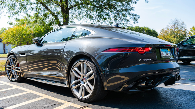 rear three quarter view jaguar ftype