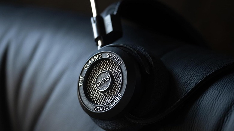 A close-up shot of Grado headphones