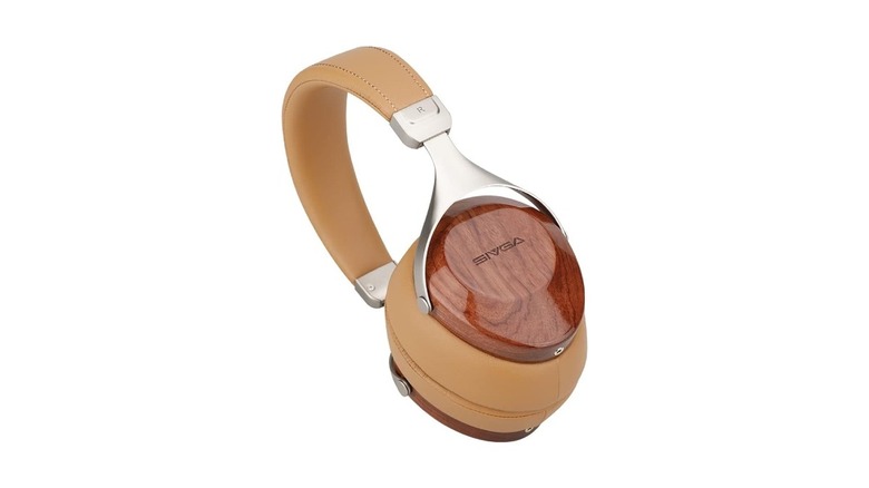 A Sivga headphone with a wooden finish