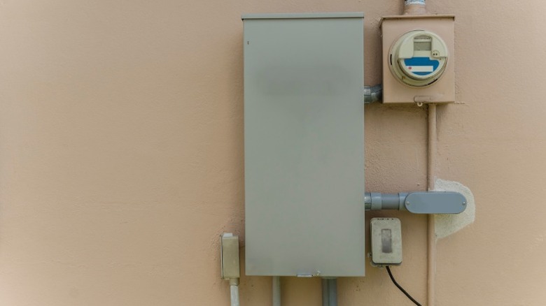 a transfer shift mounted on a wall