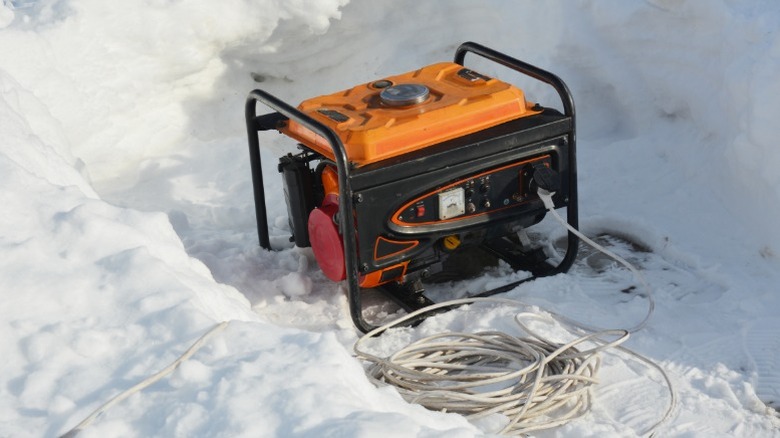 A generator in the snow