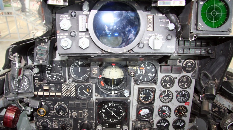 The cockpit of an F-4 Phantom II
