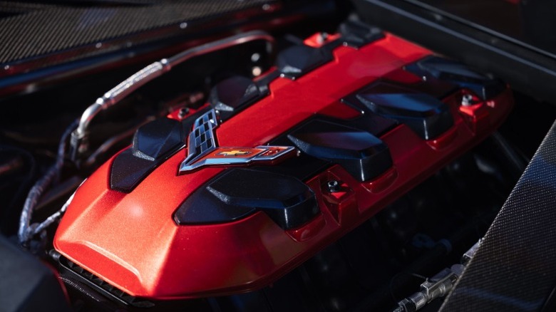 Chevrolet LS6 engine in Chevrolet Corvette engine bay