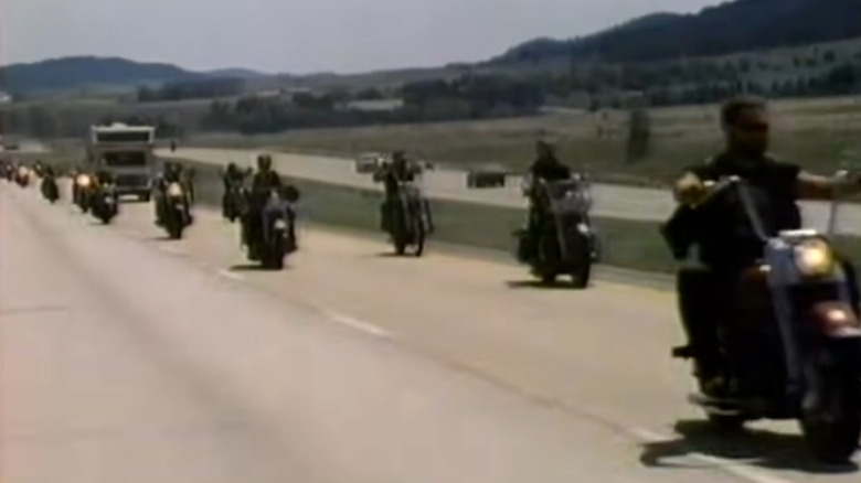 Sons of Silence members riding on the highway
