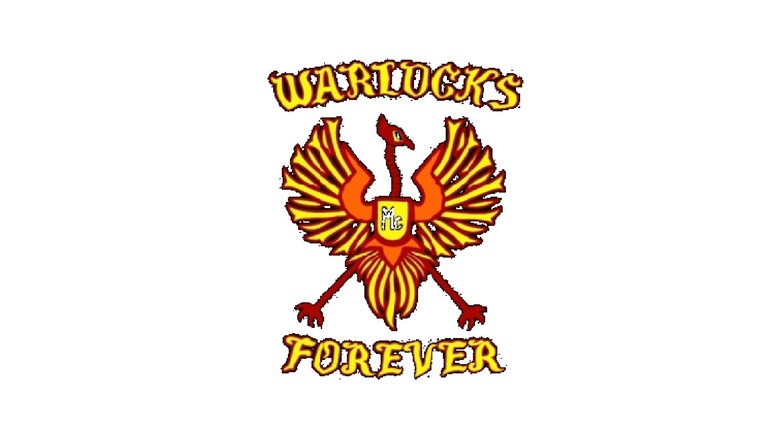 The warlocks MC logo of the eagle on a white background.