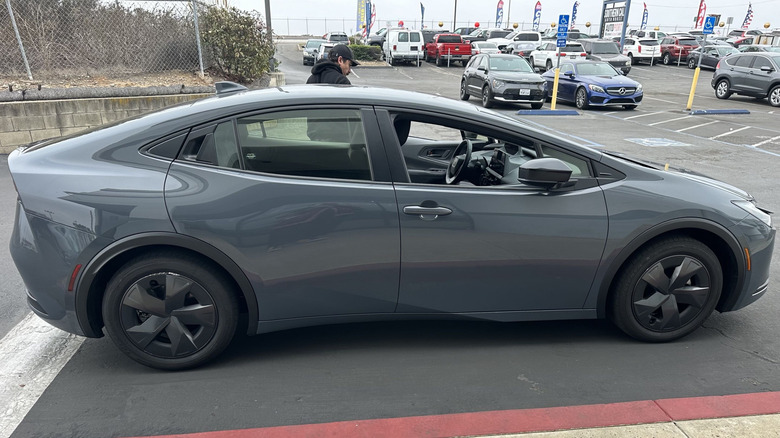 2024 Toyota Prius in parking lot, right-side view