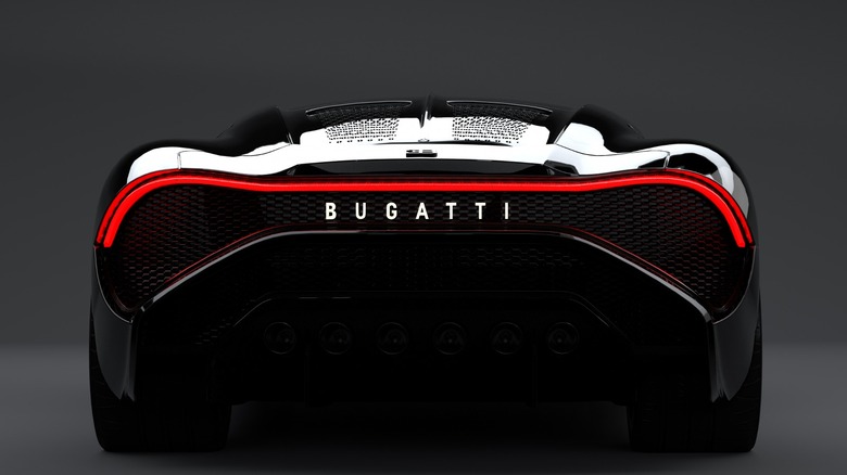 Bugatti La Voiture Noire's taillights 