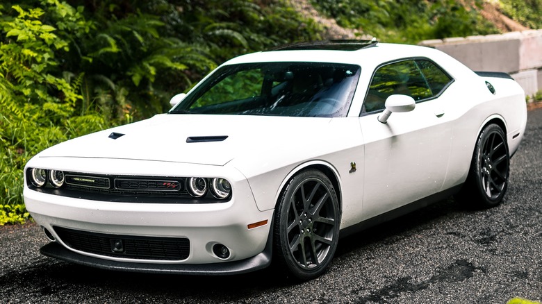 Dodge Charger R/T on wooded road