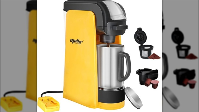 A Mellif coffee maker stock image.