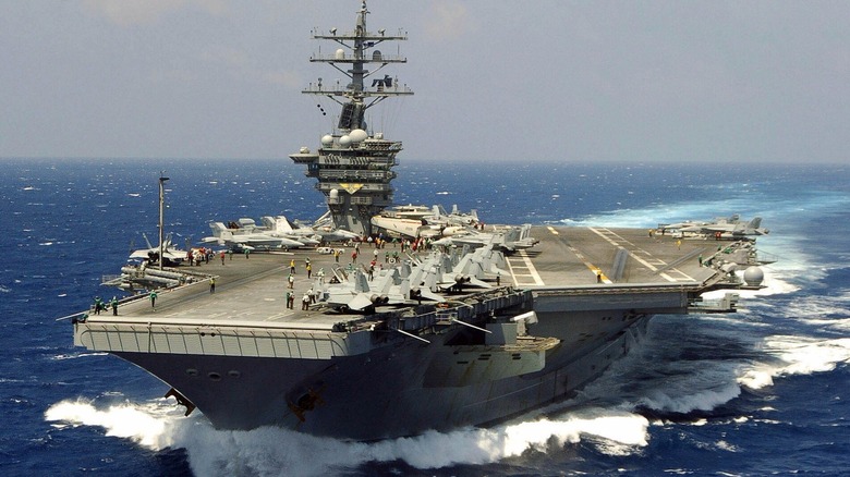 U.S.S. Dwight D. Eisenhower at sea.