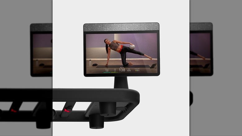 The swivel screen on a Peloton Tread Flex.