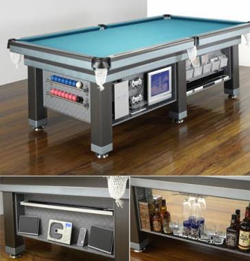 Pool Table Entertainment Center