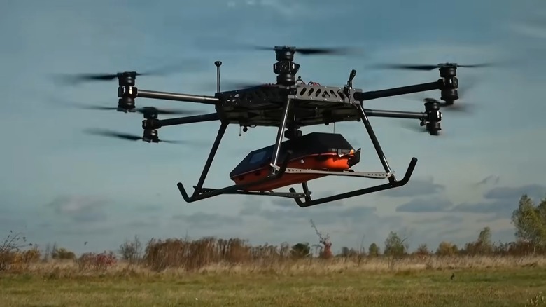 A Ukrainian StarGate Drone taking off from the ground