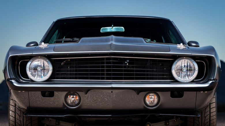 The front of a 1969 Chevrolet Camaro
