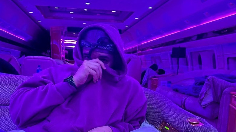 Drake in his private jet