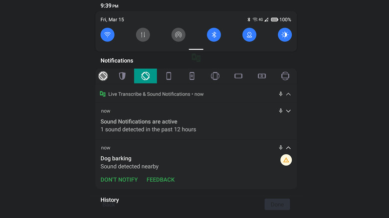 notifications from Android Sound Notifications