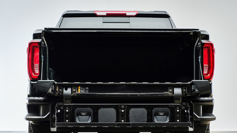 truck with tailgate down